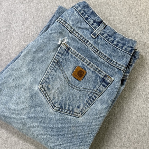Carhartt Other - Carhartt B160 DST‎ Relaxed Fit Jeans 40x34 Light Wash Distressed Workwear